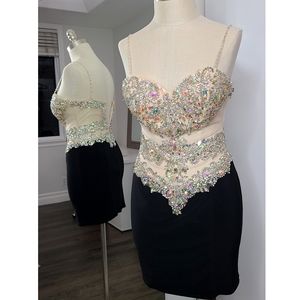 Rhinestone, Fitted Dress,  Size 4 (fits like a 6)